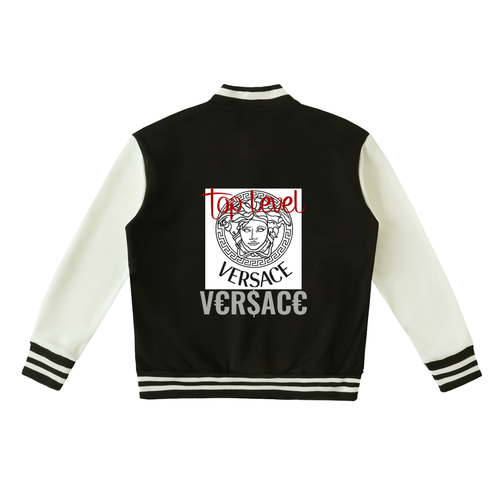 Two-Tone Fleeced Varsity Jacket