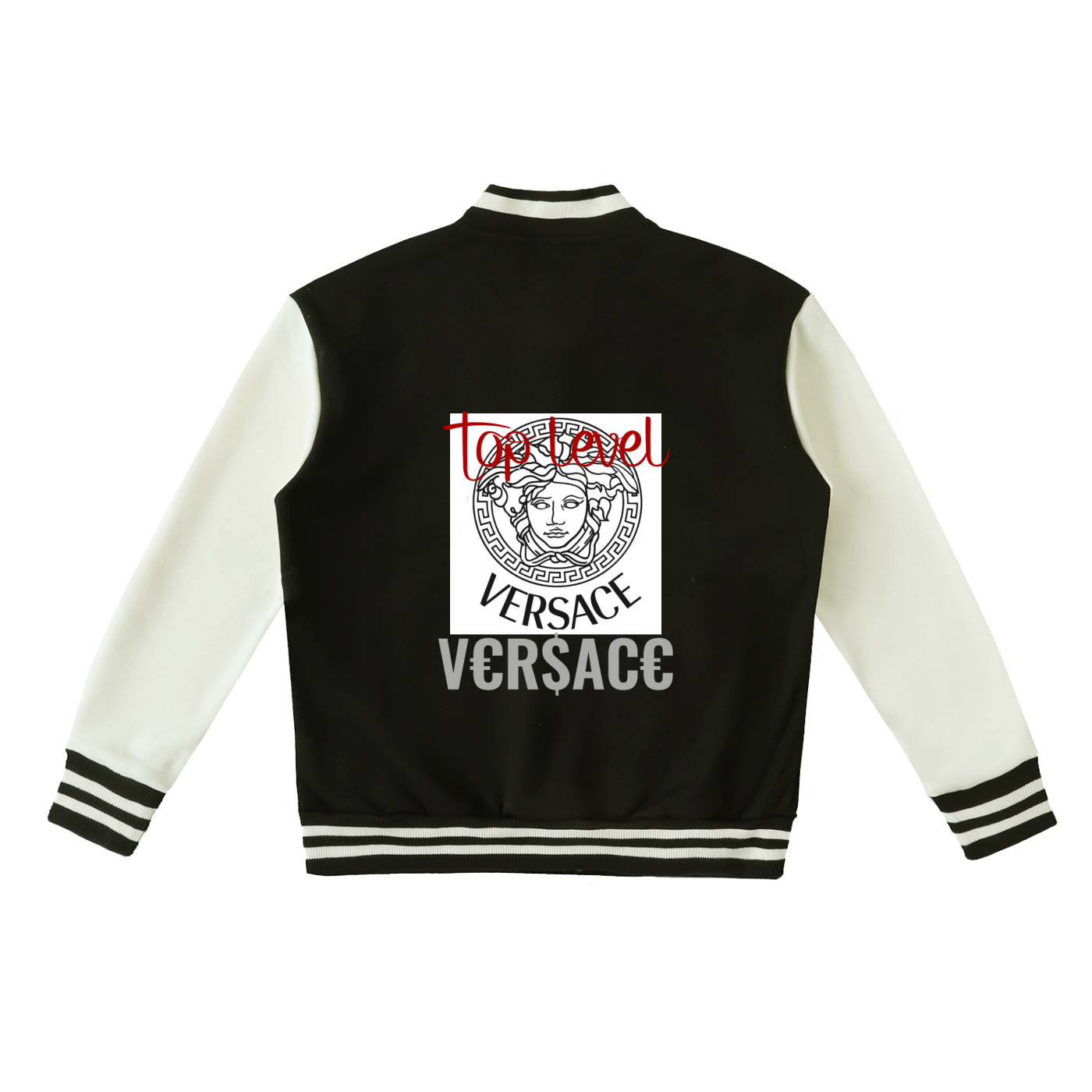Two-Tone Fleeced Varsity Jacket