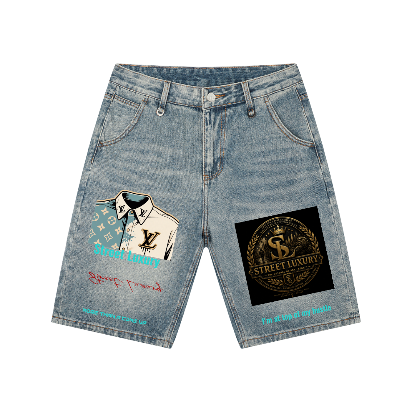 Men's Vintage Wash Denim Shorts