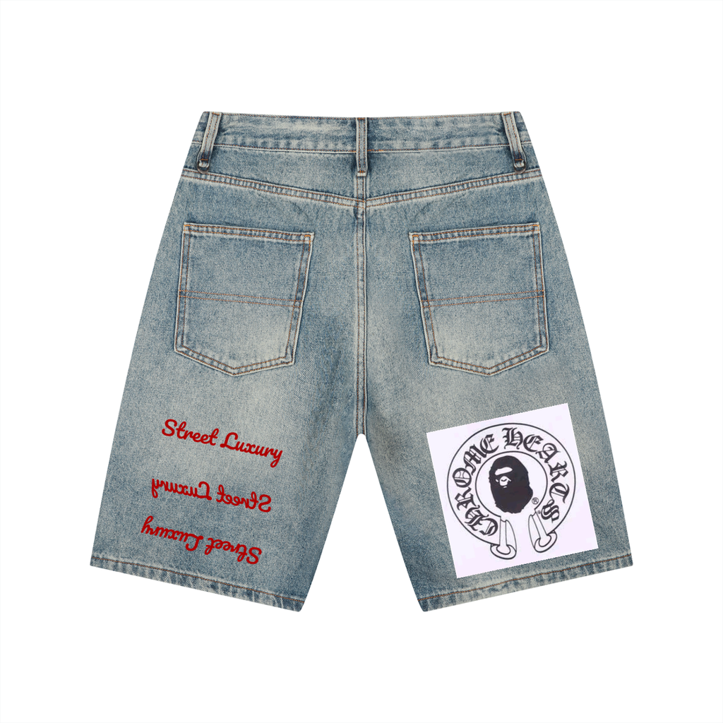 Men's Vintage Wash Denim Shorts