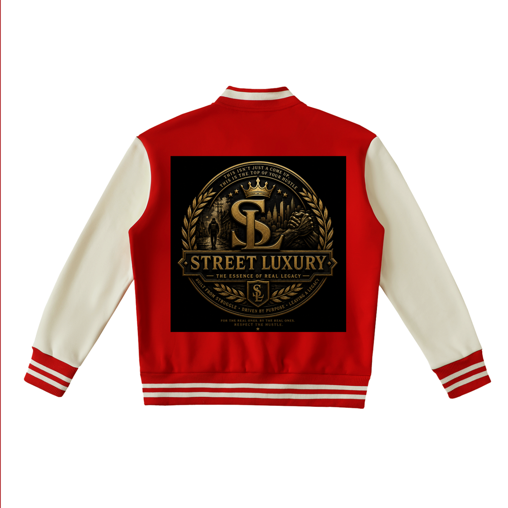 Two-Tone Fleeced Varsity Jacket