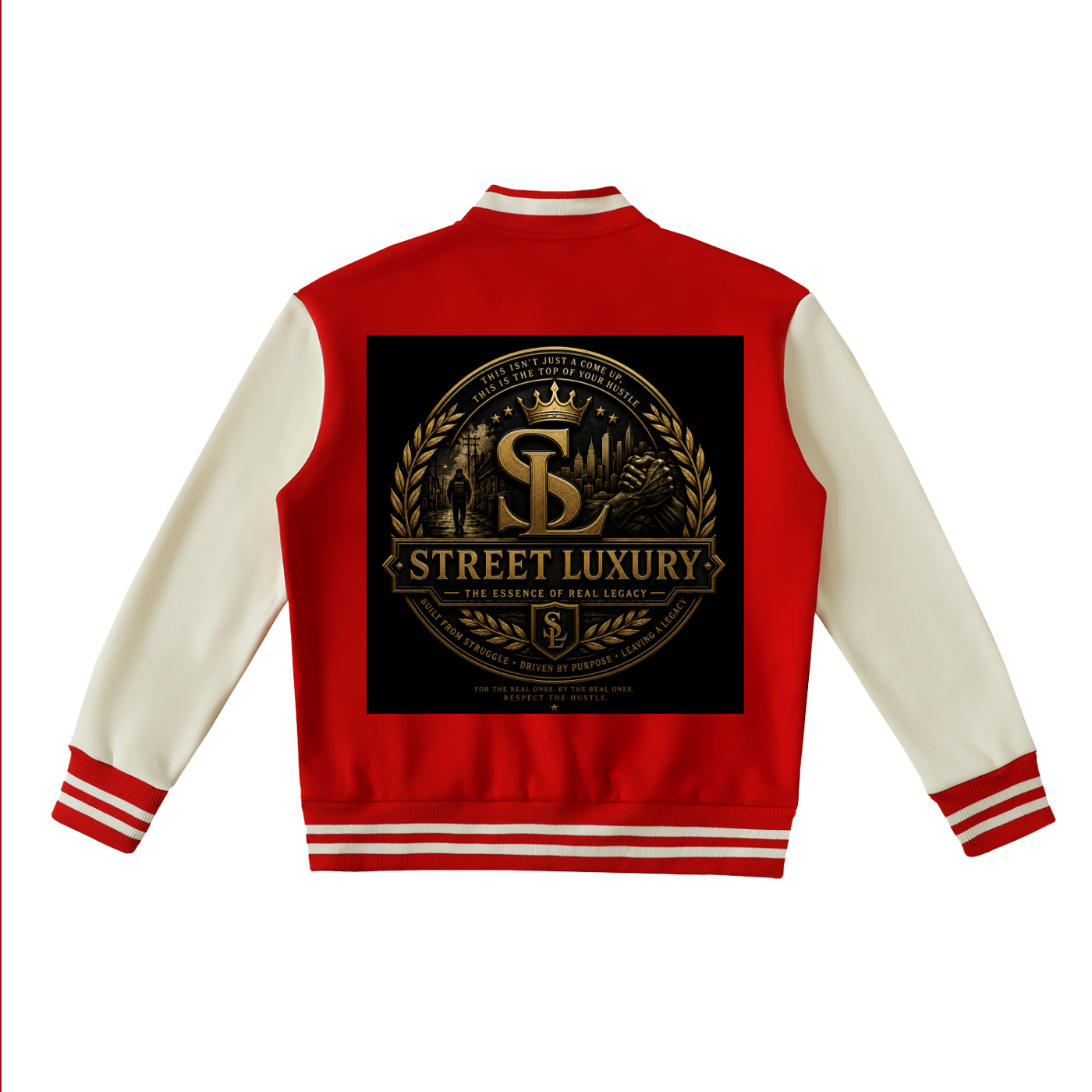Two-Tone Fleeced Varsity Jacket