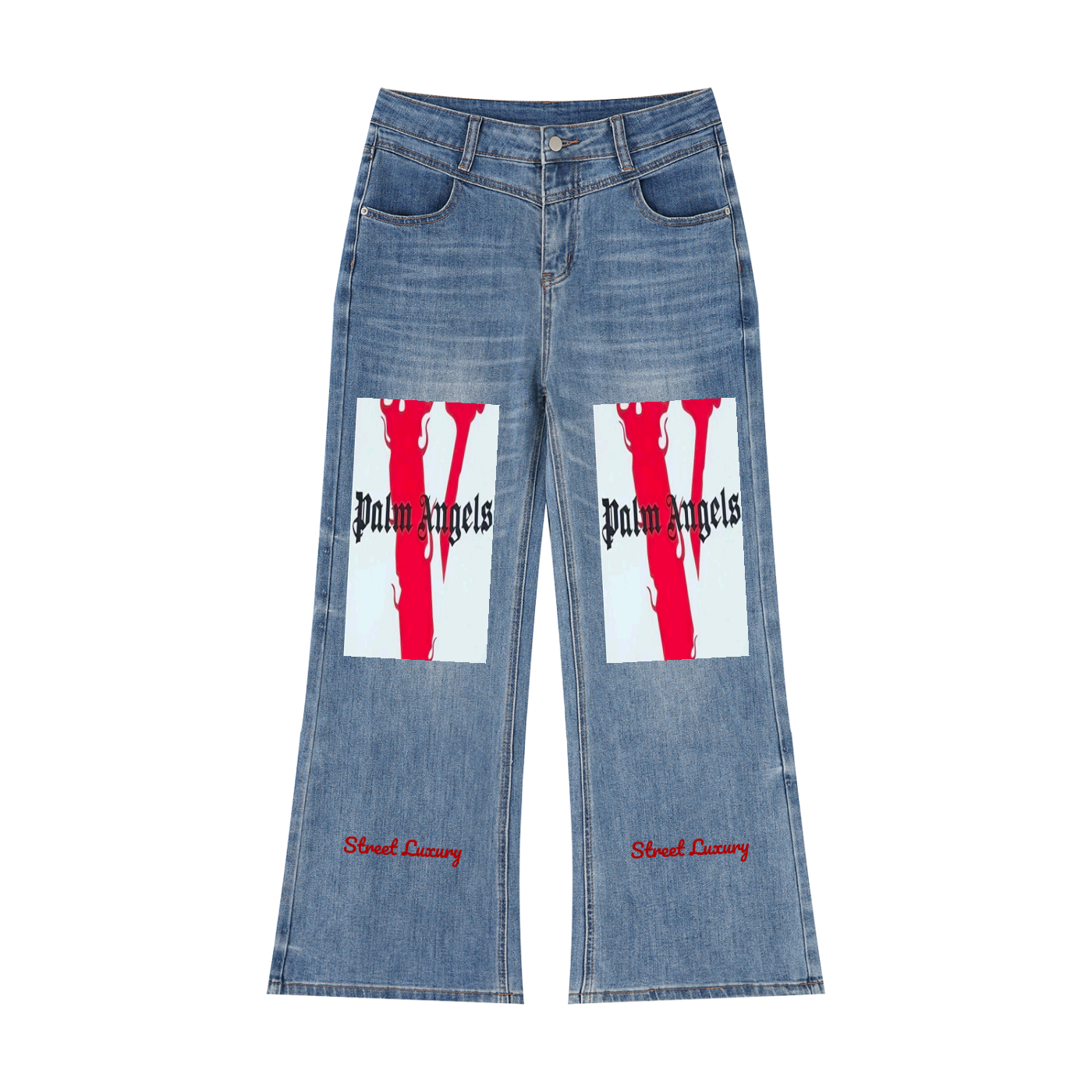 Women’s Vintage Wash Wide Leg Jeans