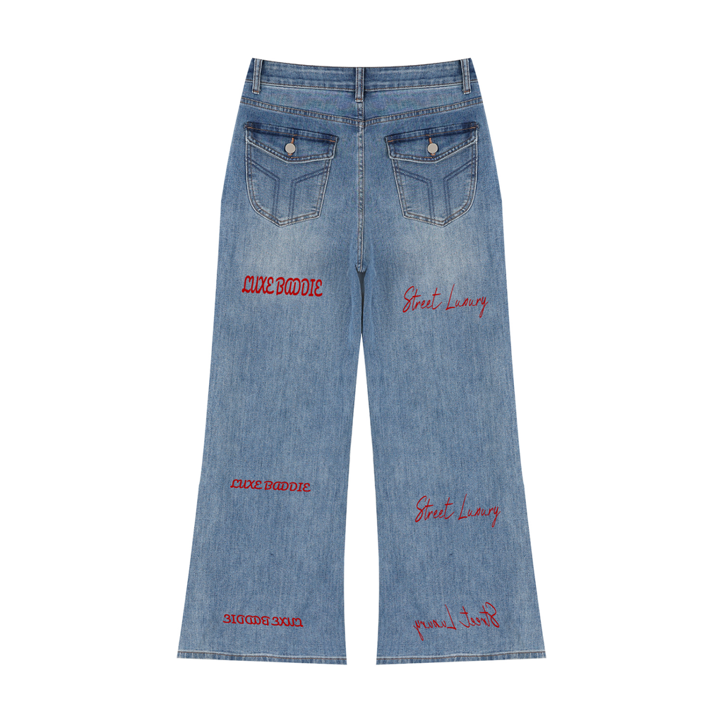 Women’s Vintage Wash Wide Leg Jeans