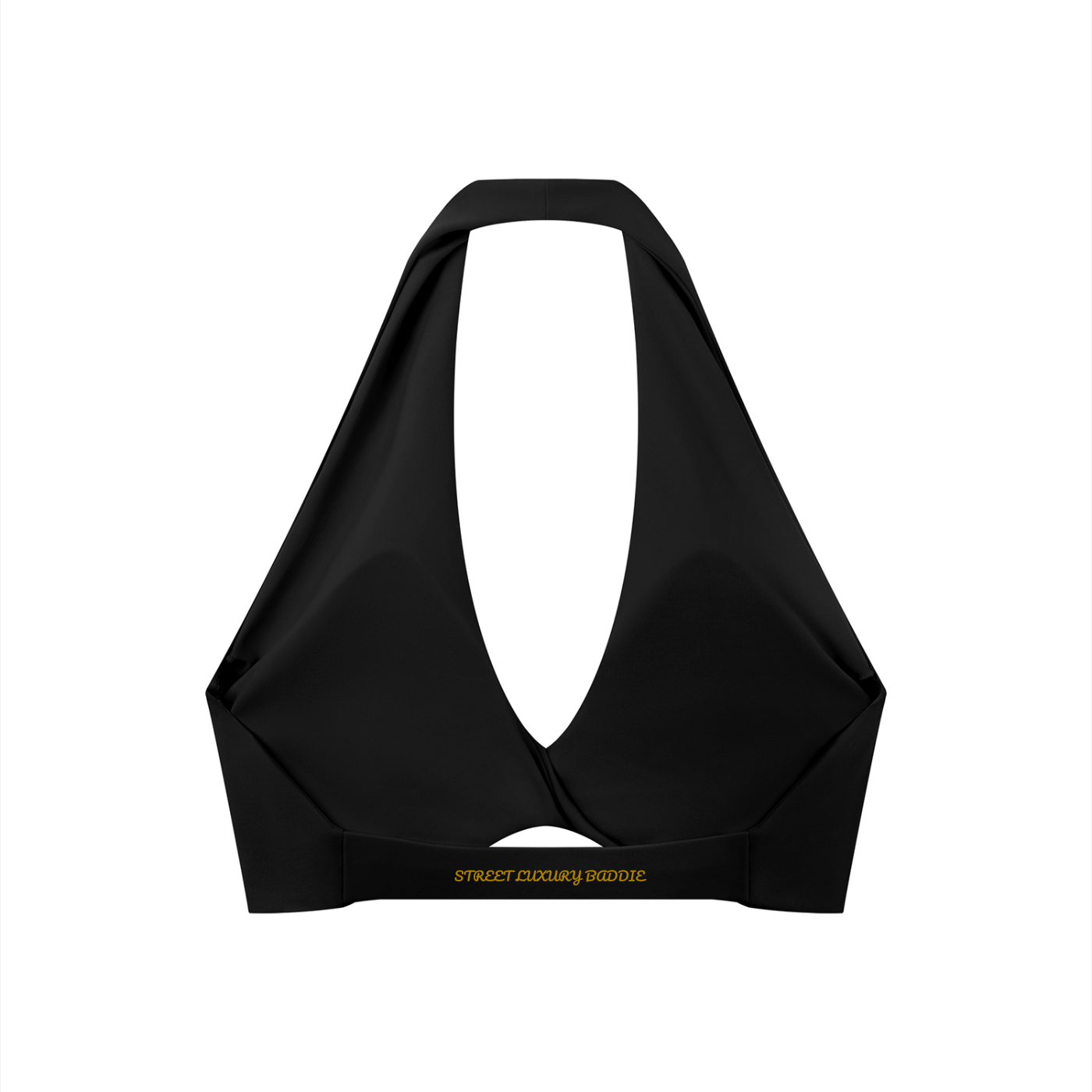 Women's Pleated Halter Sports Bra