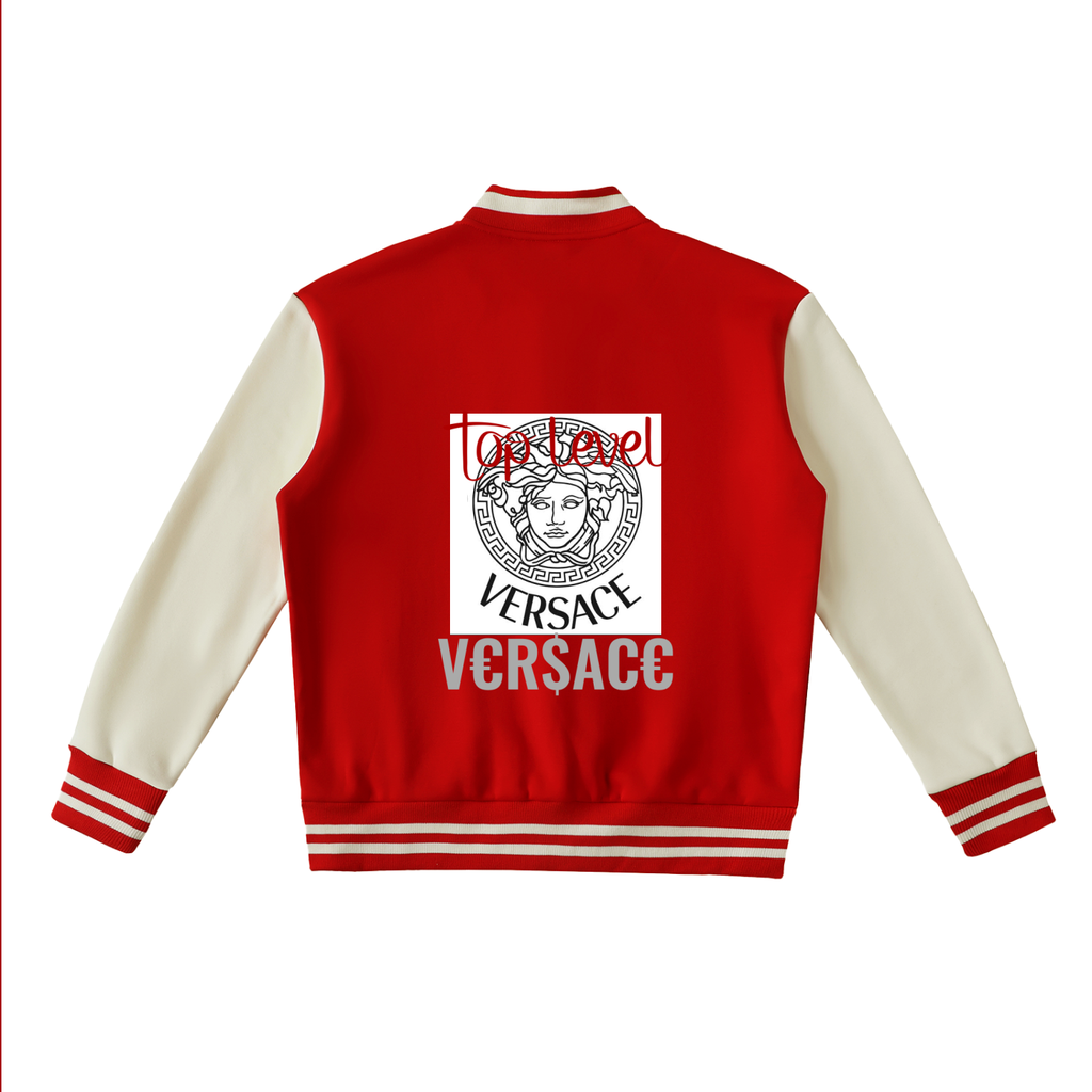 Two-Tone Fleeced Varsity Jacket