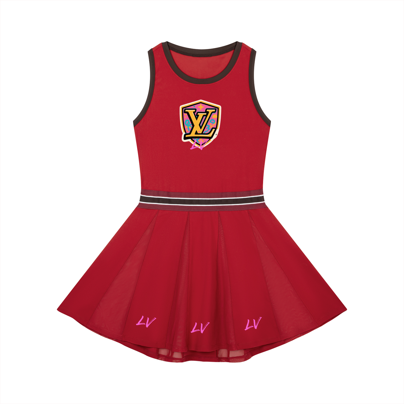 Women's Color Block A-Line Sleeveless Dress