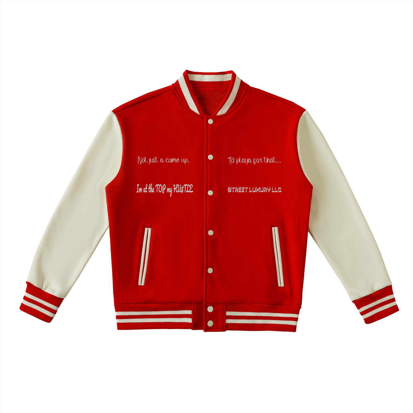 Two-Tone Fleeced Varsity Jacket